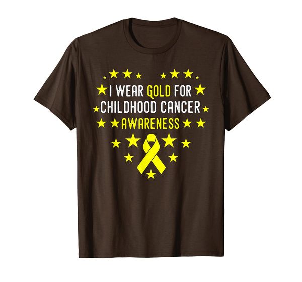 

I Wear Gold For Childhood Cancer Awareness Gift T-Shirt, Mainly pictures