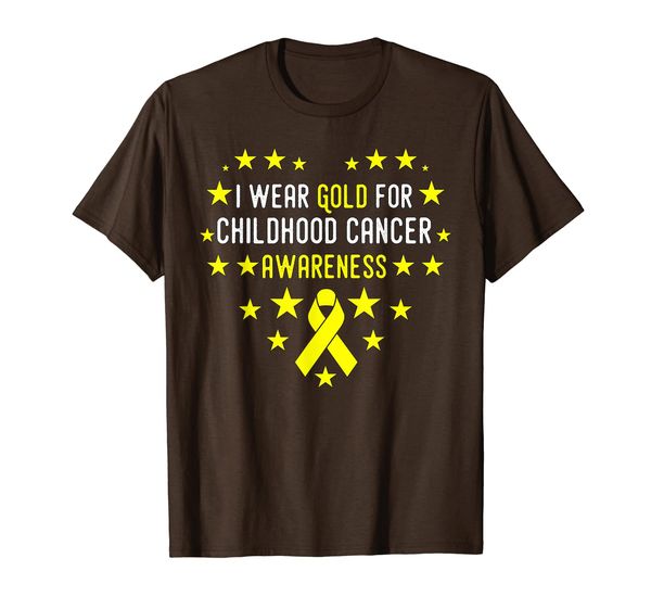 

i wear gold for childhood cancer awareness gift t-shirt, White;black