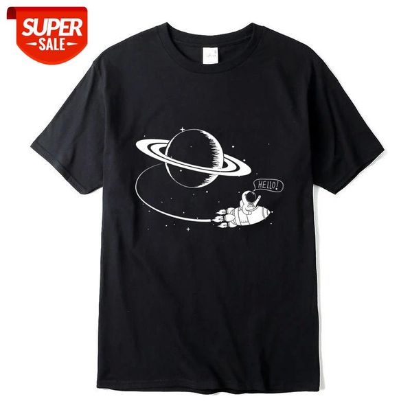 

xinyi men's t-shirt 100% cotton t-shirt funny space flight t shirt loose cool o-neck loose t-shirt male tee shirts #rp3o, White;black