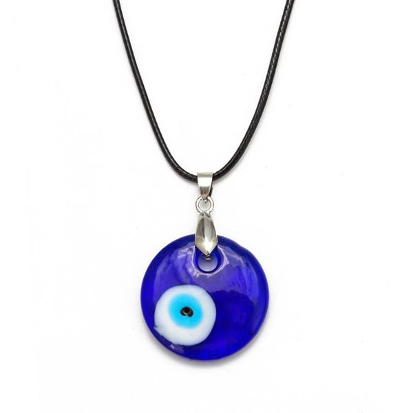

pendant necklaces meibeads 1pc blue glass 30mm evil eye charms necklace for women diy jewelry accessories findings making ey1547, Silver