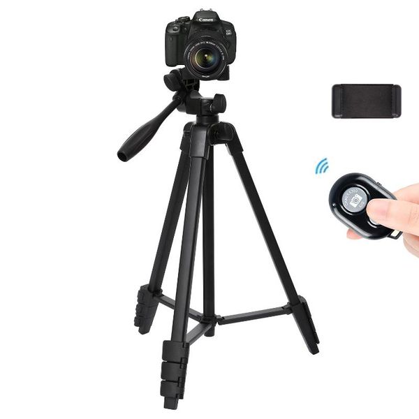 

profesional camera tripod stand with bluetooth for canon nikon sony dslr camera camcorder tripod for phone max 136cm