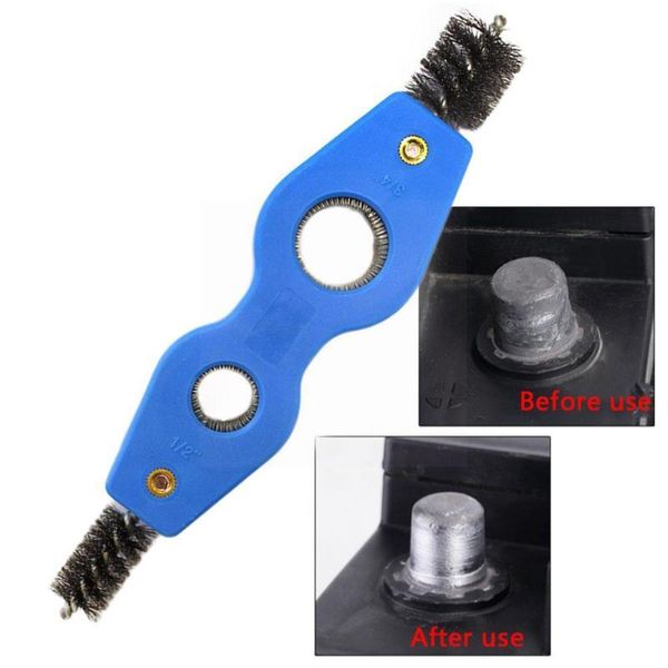

car sponge cleaning rust removal 4 in 1 durable steel wire auto cable portable terminal dirt corrosion battery post brush truck anti c r5o1