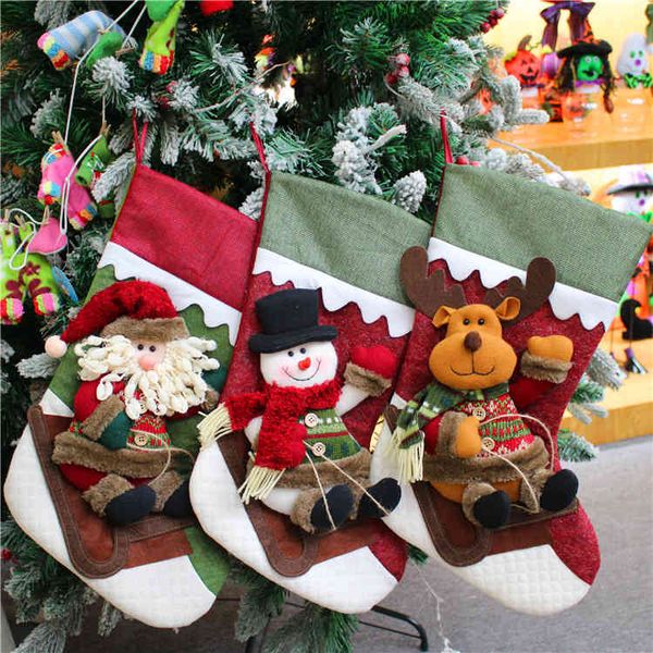 

gift pendant stockings decoration santa snowman deer christmas decoration