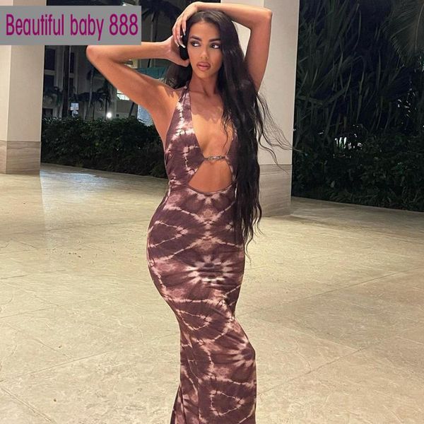 

casual dresses meqeiss serpentine sling halter women backless skinny hollow outfit sleeveless female long elegant clubwear, Black;gray