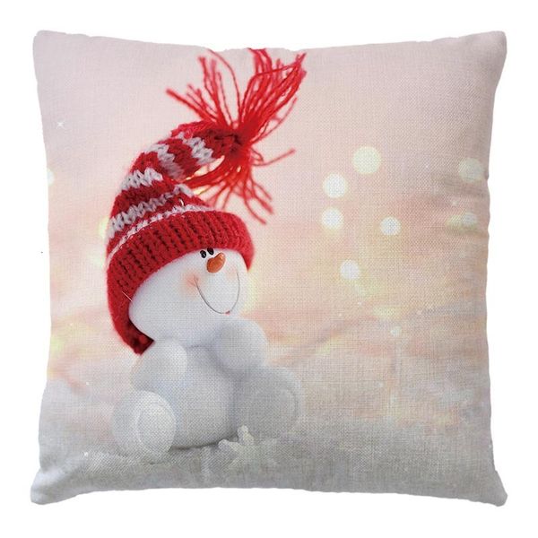 

quality design sense of high pillow cushion nordic pillow cover snowman christmas square sofa bed