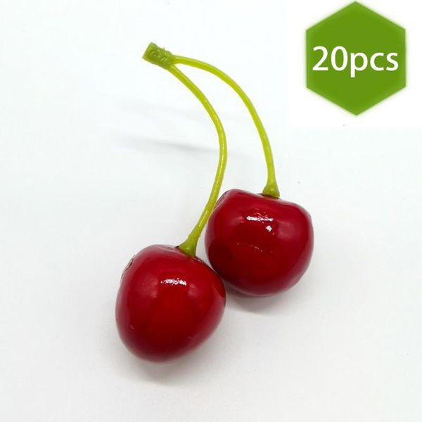 

20pcs fake cherry artificial fruit ornaments wedding festival decoration