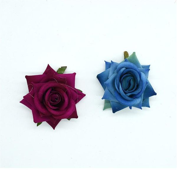

5pcs artificial flowers for wedding christmas home decorations silk roses diy a cap gifts wreath fake flow jllgdy