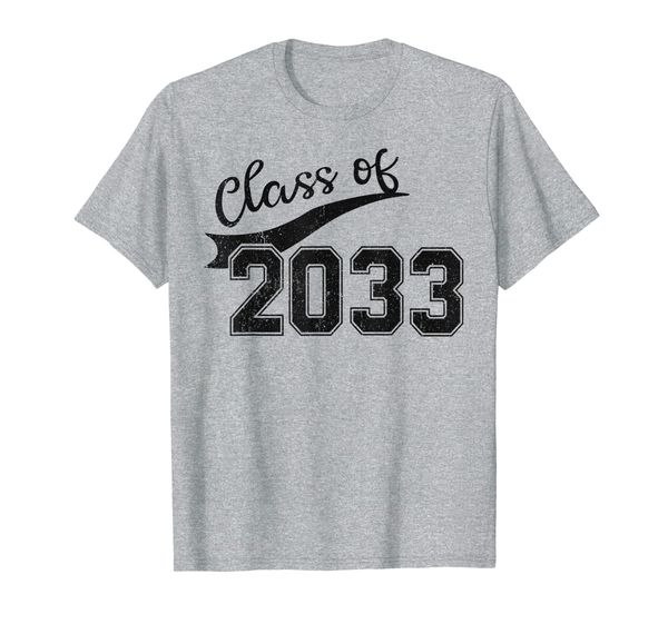 

class of 2033 grow with me - first day of school t-shirt, White;black