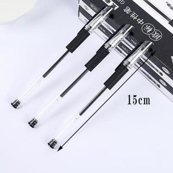 

12 stitches/set pe news office supplies pen carbon test signs pens black ink writing gel penn student