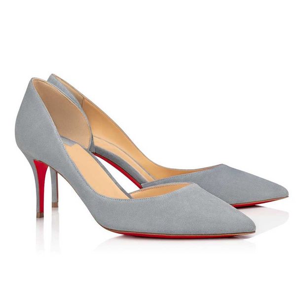 

fashion women dress shoes pump iriza shoes heel red sole high heels suede/patent leather pointed toe reds rubber soles pumps party wedding s, Black