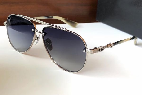 

silver the sword pilot sunglasses grey shaded fashion accessories men billie sun glasses uv400 protection eyewear with box, White;black