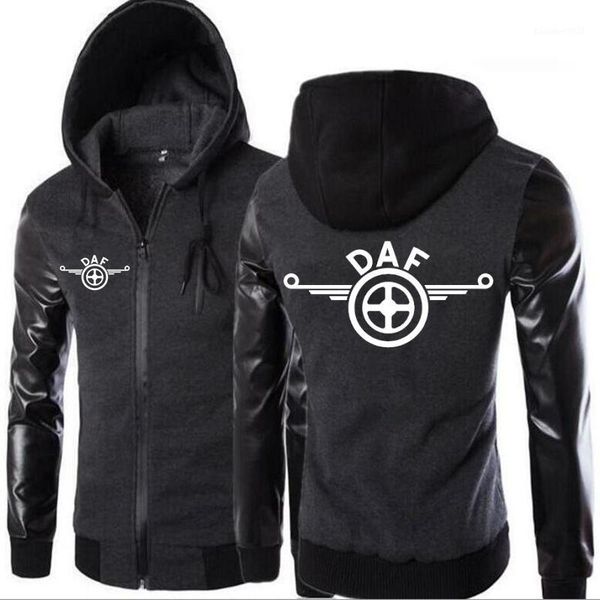 

men's hoodies & sweatshirts 2021 daf brand men harajuku style fashion gradient comfortable spring autumn leather sleeve print hoodie zi, Black