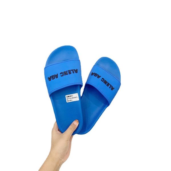 

slippers b family 2021 summer letter lovers one word slippers wear thick bottom tide brand slippers sandals tide zly {category}, Black