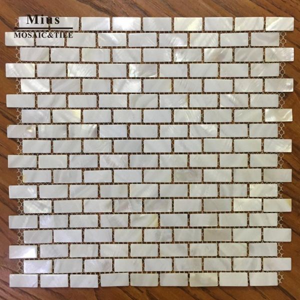 

wallpapers brick pattern super white natural pearl of mother mosaic shell tile