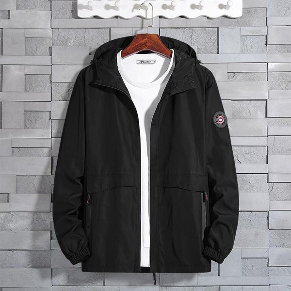 

men's jackets plus size 8xl-m 2021 men's jacketsmilitary hooded water proof wind breaker casual coat male clothing autumn men, Black;brown