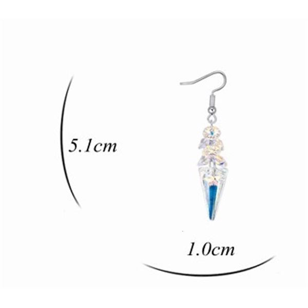 

noble low price more color diamond crystal 925 silver lady's earigns 36.23tyttrt