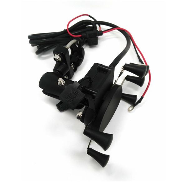 

motorcycle mirrors action sport camera/gps/mobile phone holder mount bracket/usb charger universal for 22mm/28mm handlebar accessories
