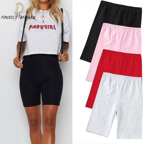 

women's shorts summer fashion cycling stretch basic 4 color ladies clothing sweatpants soft wear, White;black