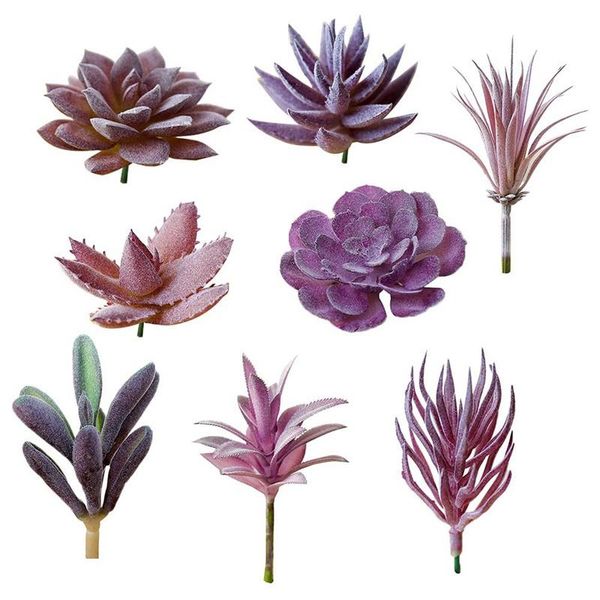 

artificial plastic succulent plants creative diy flower arrangement accessories simulation succulent flower head home decoration