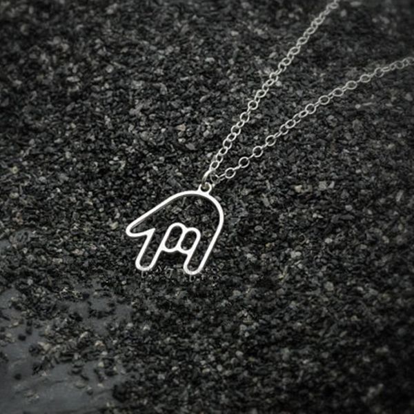 

30pcs figure taekwondo boxing fighting fatima hamsa hand gesture evil eye rose flower tree leaf branch pinecone pendant chain necklace, Silver
