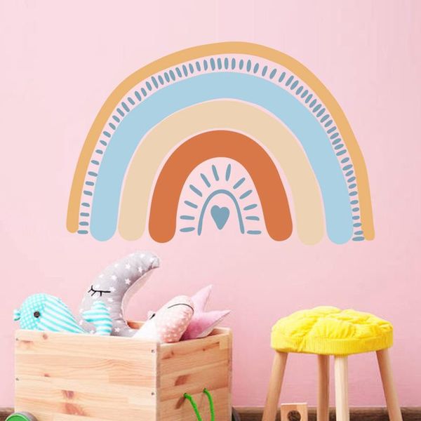 

wall stickers rainbow paste living room bedroom background decoration #47