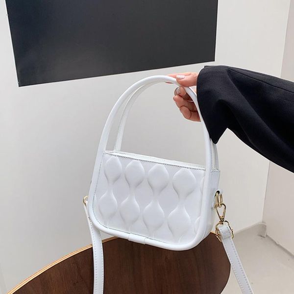 

evening bags portable small square bag shoulder for women handbag 2021 designer leather white crossbody female folds handbags