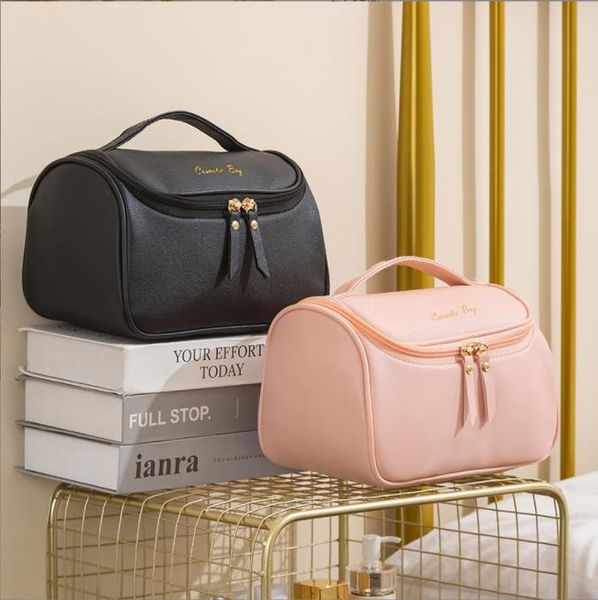 

portable travel cosmetic storage bag large capacity pu waterproof wash bags