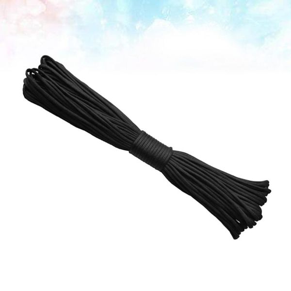 

outdoor gadgets 30.5m 4mm diameter paracord rope bundles lanyard black camping equipment survival kit climbing emergency for