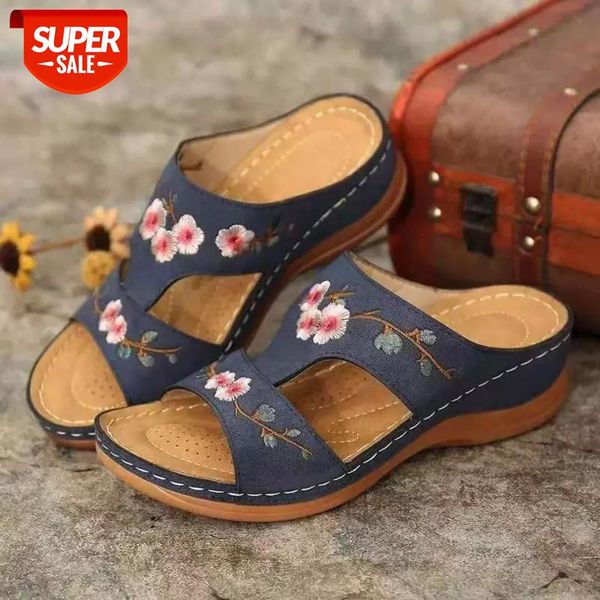 

Sandals Women 2021 Slippers Flower Platform Flat Shoes Comfortable Casual Fashion Female Zapatillas Mujer Casa Sapato Feminino #Tn1P, Black
