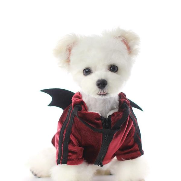 

dog apparel warm winter clothes fashion puppy coat dogs halloween black bat wing sportwear costume pet cosplay supplies
