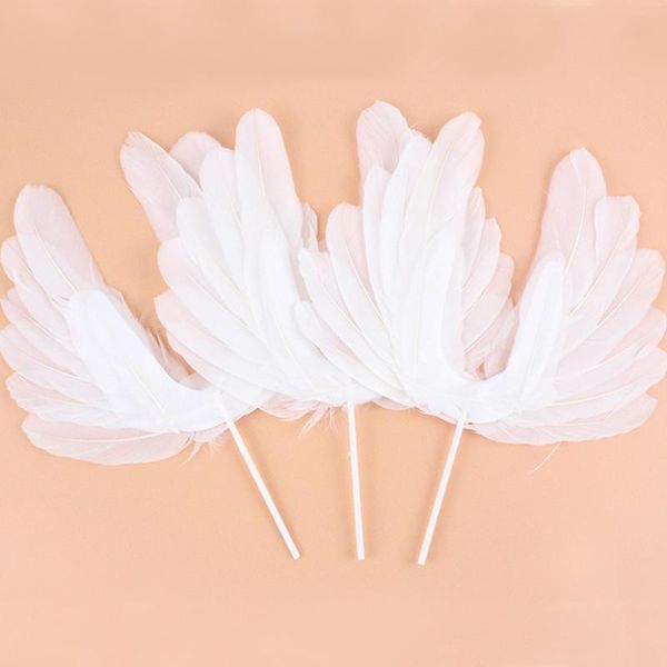 

other festive & party supplies 5pcs angel feather wing flag cake ers for wedding birthday decor