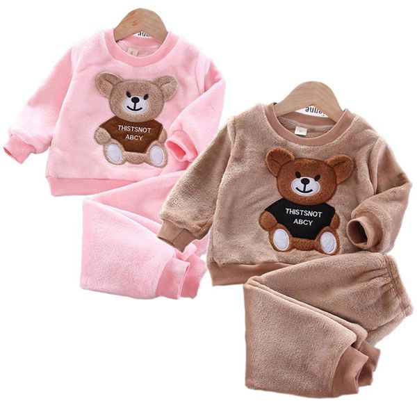 

clothing sets baby boys winter keep warm children suit flannel sweater and pants set 2-6 years old fashion kids clothes, White