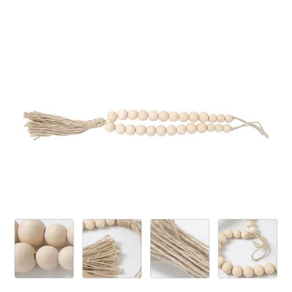 

1pc wooden bead curtain tie strap rope tieback decorative curtain holder