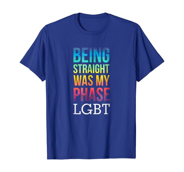

lgbt pride - being straight was my phase t shirt, White;black