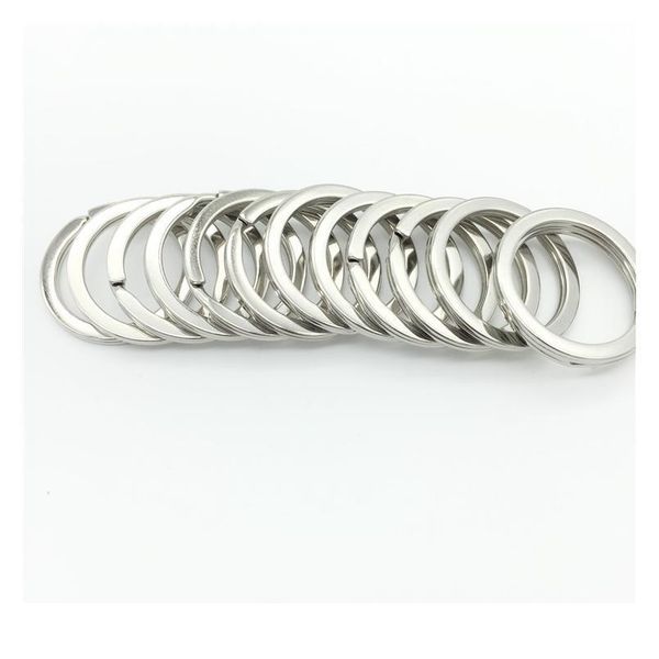 

10 pcs metal key holder split rings keyring keychain keyfob accessories simple design key hold qyldjf