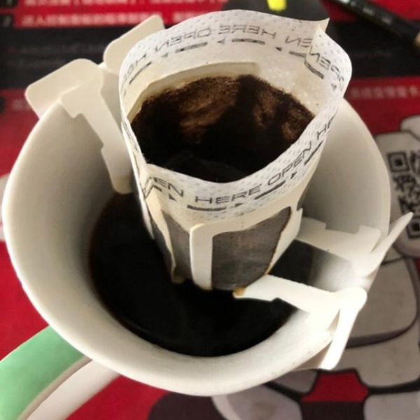 

coffee filters 25/50pcs/pack drip bag portable self-service tea hanging sanitary filter paper home office travel