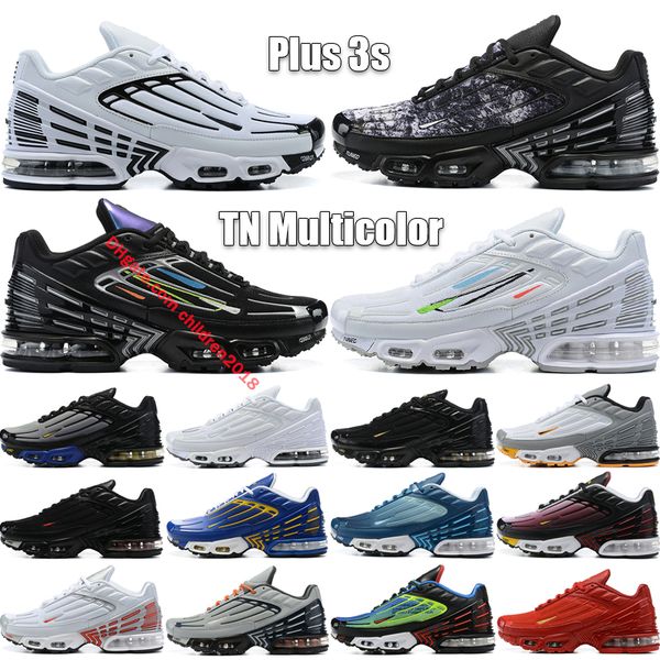 

tn plus 3 tuned mens running shoes cushion designer triple black vast grey multicolor deep royal bred claystone red outdoor sneakers size 39