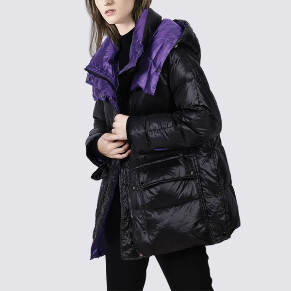

thickened warm short down jacket small woman 2021 winter new black fashion
