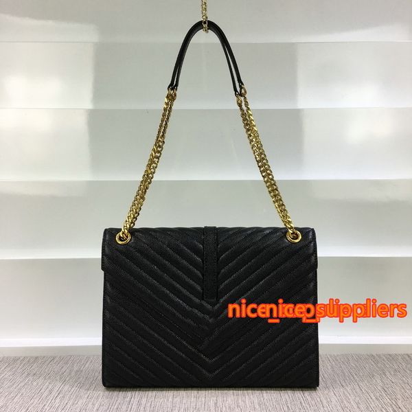 

women real leather handbags 396910 gold chains totes bags v shoulder bags xj#y6 cross body 31cm, Red;black