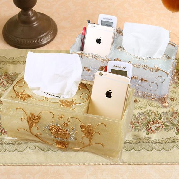 

bath accessory set european dinner remote control box multi function paper towel box, living room, toilet paper,