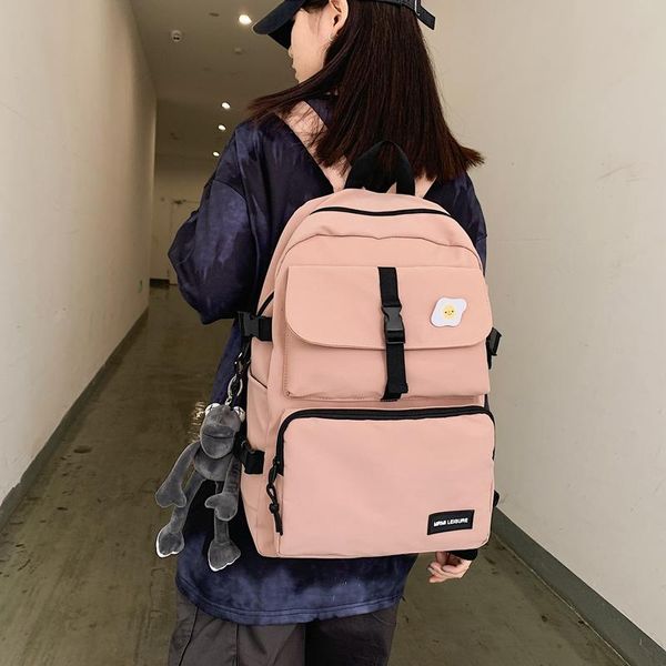 

backpack 2021 fashion large capacity students leisure waterproof girl boys schoolbag teenagers harajuku package travel bag
