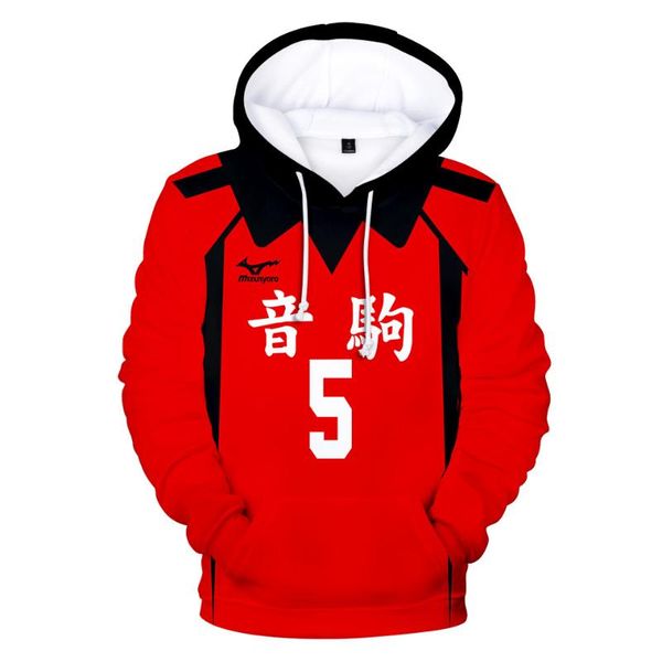 

men's hoodies & sweatshirts the latest japanese cartoon hoodie fashion 3d haikyuu sweatshirt men and women streetwear oversized top, Black