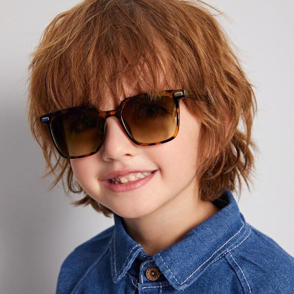 

sunglasses 2021 cool for kids brand design sun glasses children boys girls sunglass uv 400 protection rivet oculos, Blue