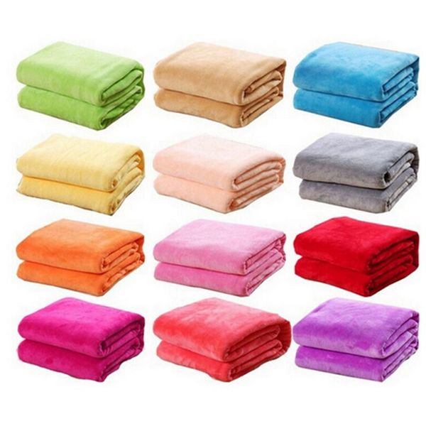 

blankets flannel soft warm solid sheet micro plush blanket sofa bedding rug for pet
