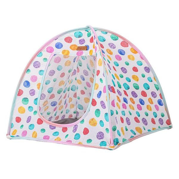 

kennels & pens foldable pet kennel rainbow dot tent breathable dog shed cat sleeping pad universal indoor teepee house supplies