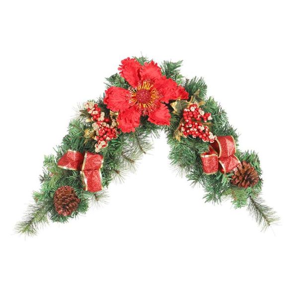 

rattan pine needle pine cone pendant door hanging christmas flower decoration christmas rattan pendant