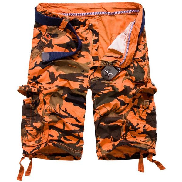 

2021 fashion summer cotton men shorts camouflage cargo shorts bermuda masculina 29-38 byg30, White;black