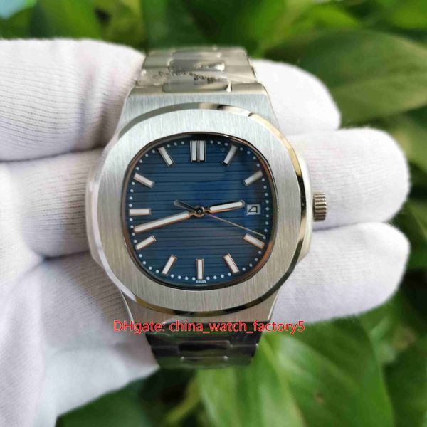 

selling classic 40.5mm nautilus 5711 wristwatches stainless steel asia mechanical transparent automatic mens watch watches, Slivery;brown