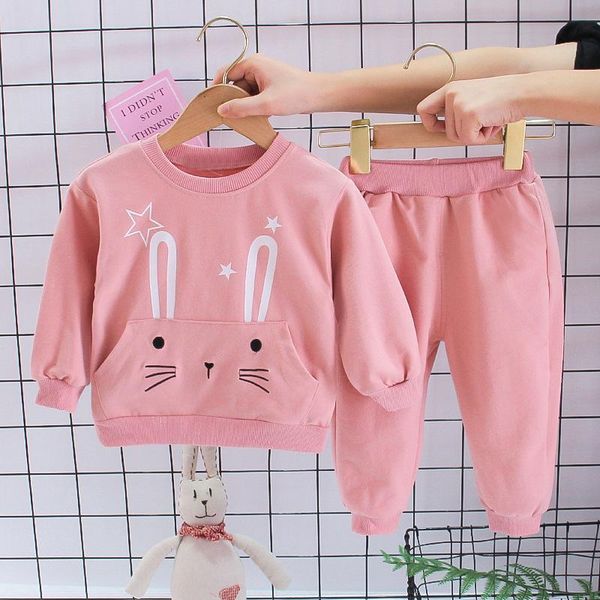

clothing sets kids for girls long sleeve pullover + pants 2pcs autumn spring children's sports costume boys clothes suits, White