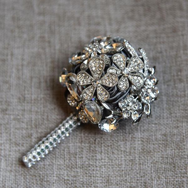 

new 5pcs/lot wedding corsage fashion creative bride and groom corsage rhinestone fabric rose wedding personalized corsages